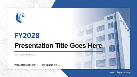 Kitami Institute of Technology Academic Presentation/Research Findings Report PPT Template