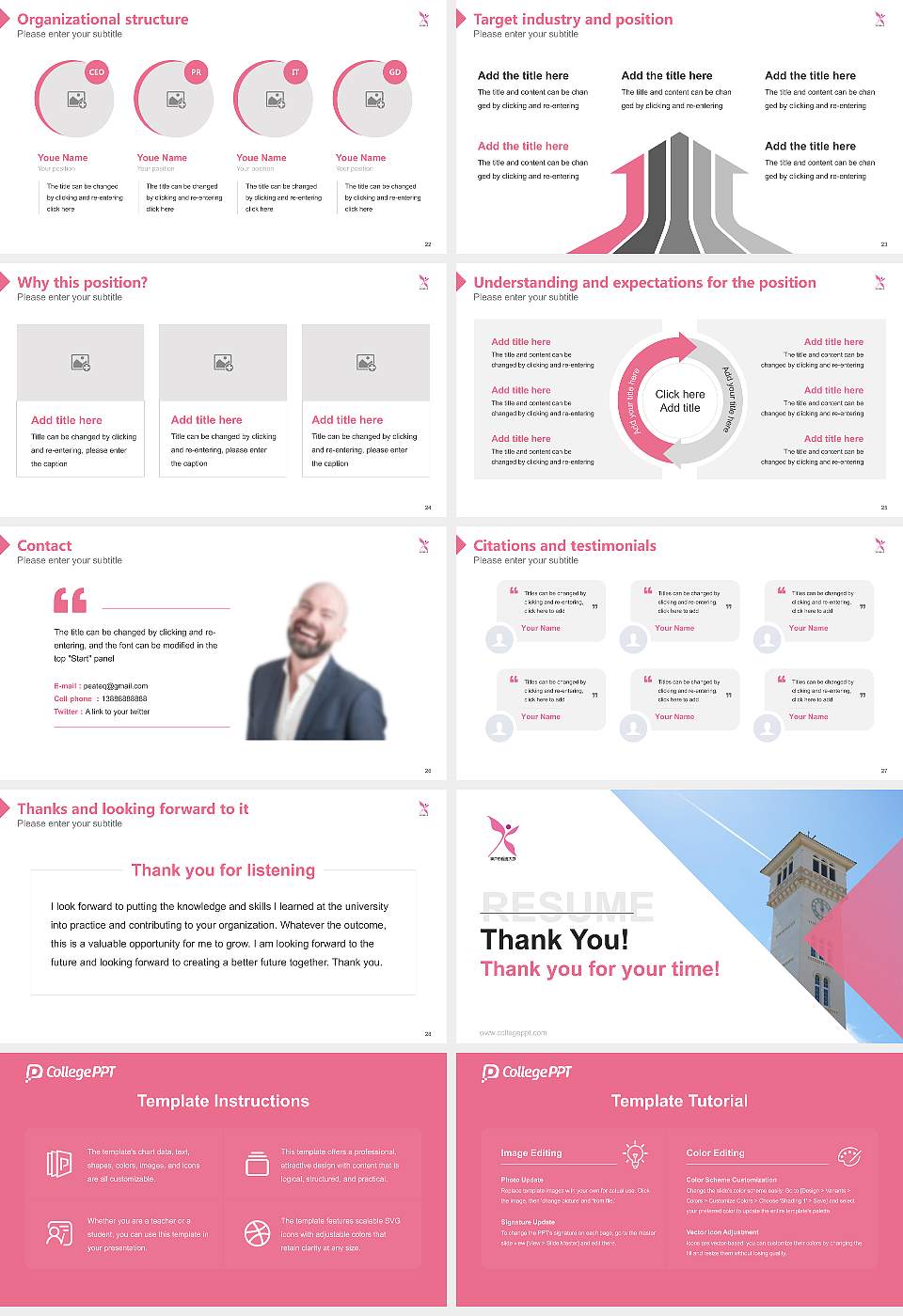 Kobe City College of Nursing Resume PPT Template16:9 ratio PPT effect preview image4