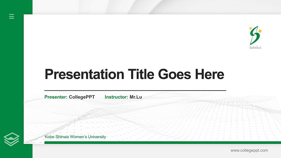 Kobe Shinwa Women’s University Thesis Proposal/Graduation Defense PPT Template16:9 ratio PPT effect preview image