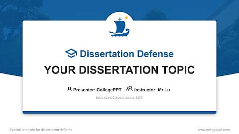 Kobe Kaisei College Graduation Thesis Defense PPT Template