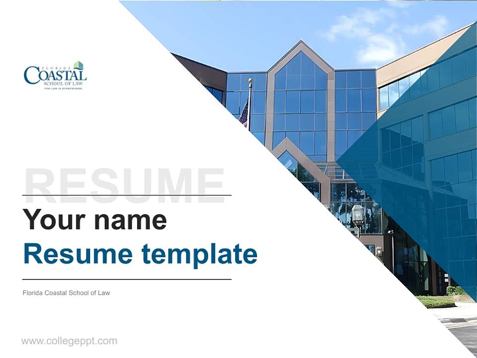 Florida Coastal School of Law Resume PPT Template4:3 ratio PPT effect preview image5