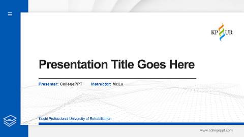 Kochi Professional University of Rehabilitation Thesis Proposal/Graduation Defense PPT Template