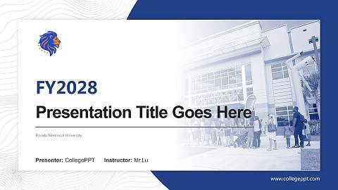 Florida Memorial University Academic Presentation/Research Findings Report PPT Template