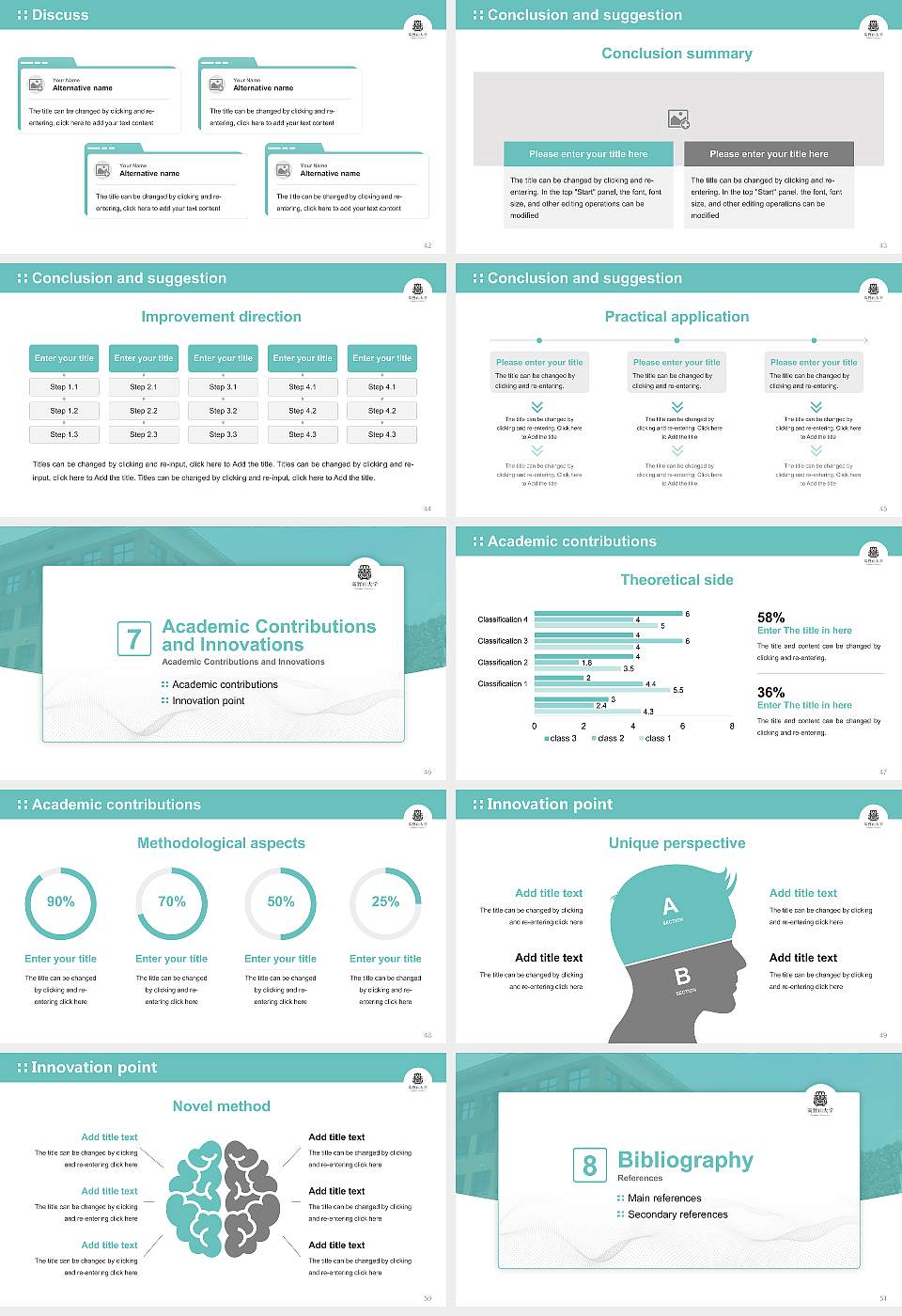 Koyasan University Graduation Thesis Defense PPT Template16:9 ratio PPT effect preview image6