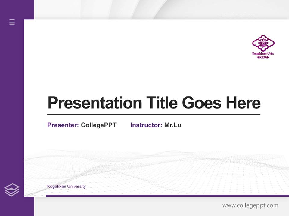 Kogakkan University Thesis Proposal/Graduation Defense PPT Template4:3 ratio PPT effect preview image5