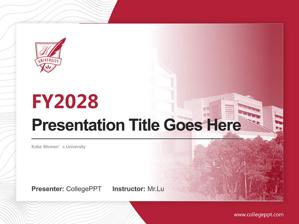 Kobe Women’s University Academic Presentation/Research Findings Report PPT Template4:3 ratio PPT effect preview image5