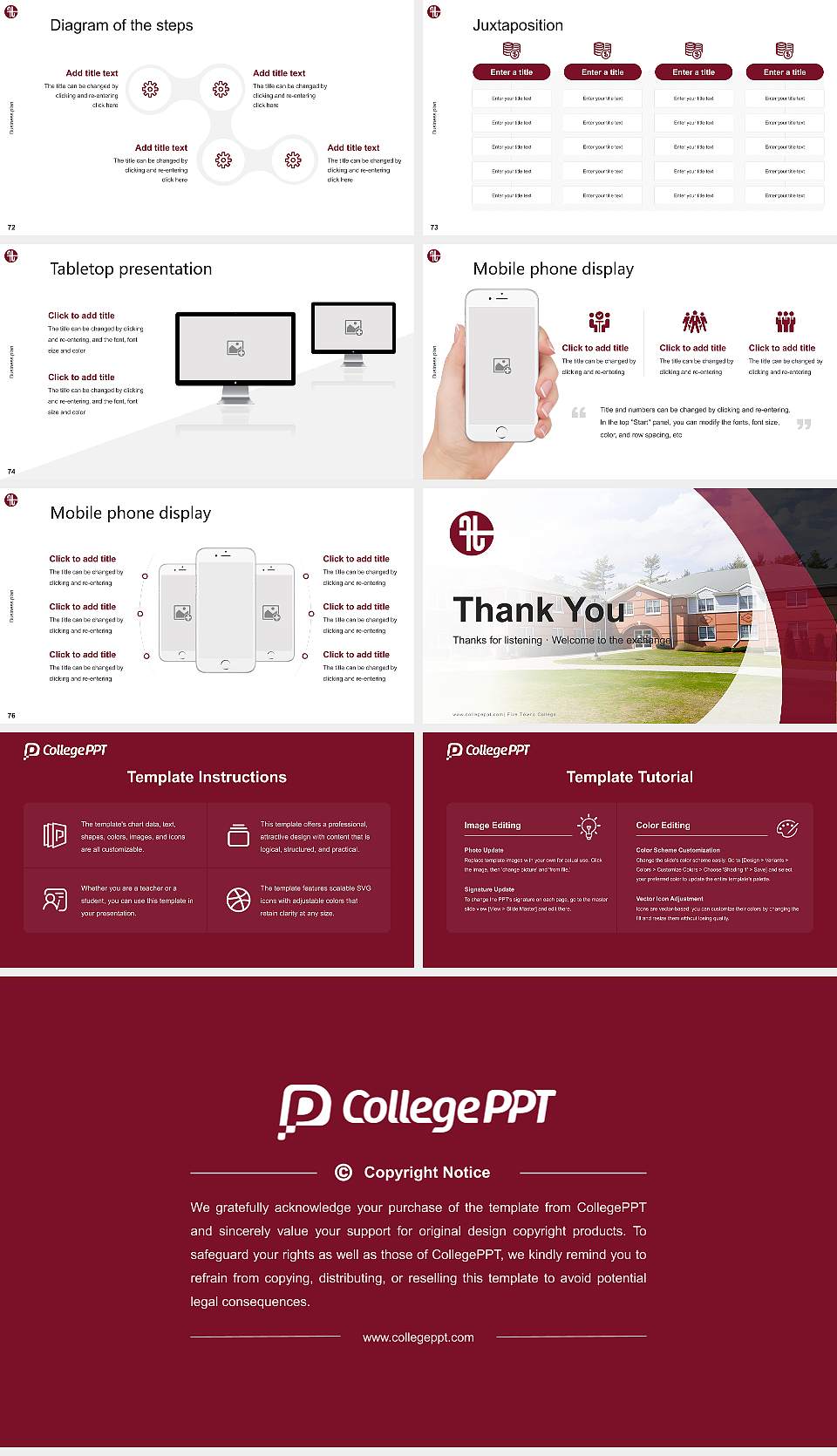 Five Towns College Competition/Entrepreneurship Contest PPT Template16:9 ratio PPT effect preview image9
