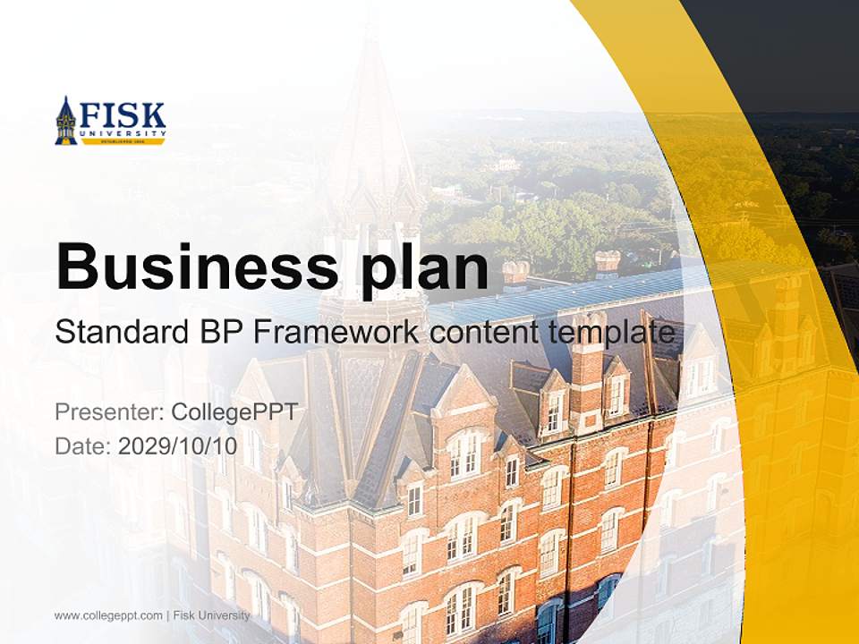 Fisk University Competition/Entrepreneurship Contest PPT Template4:3 ratio PPT effect preview image9