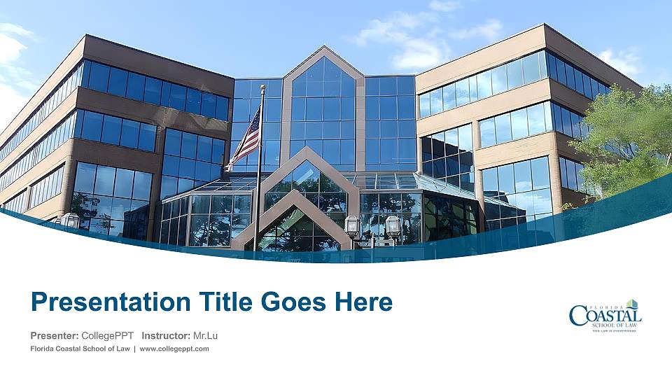 Florida Coastal School of Law Course/Courseware Creation PPT Template16:9 ratio PPT effect preview image