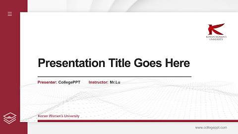 Konan Women’s University Thesis Proposal/Graduation Defense PPT Template