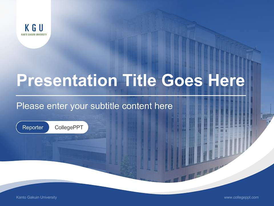 Kanto Gakuin University Lecture Sharing and Networking Event PPT Template4:3 ratio PPT effect preview image4