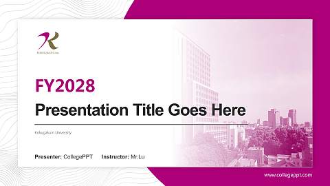 Kokugakuin University Academic Presentation/Research Findings Report PPT Template