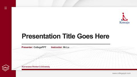 Komazawa Women’s University Thesis Proposal/Graduation Defense PPT Template