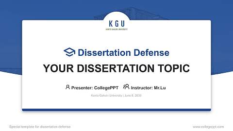 Kanto Gakuin University Graduation Thesis Defense PPT Template