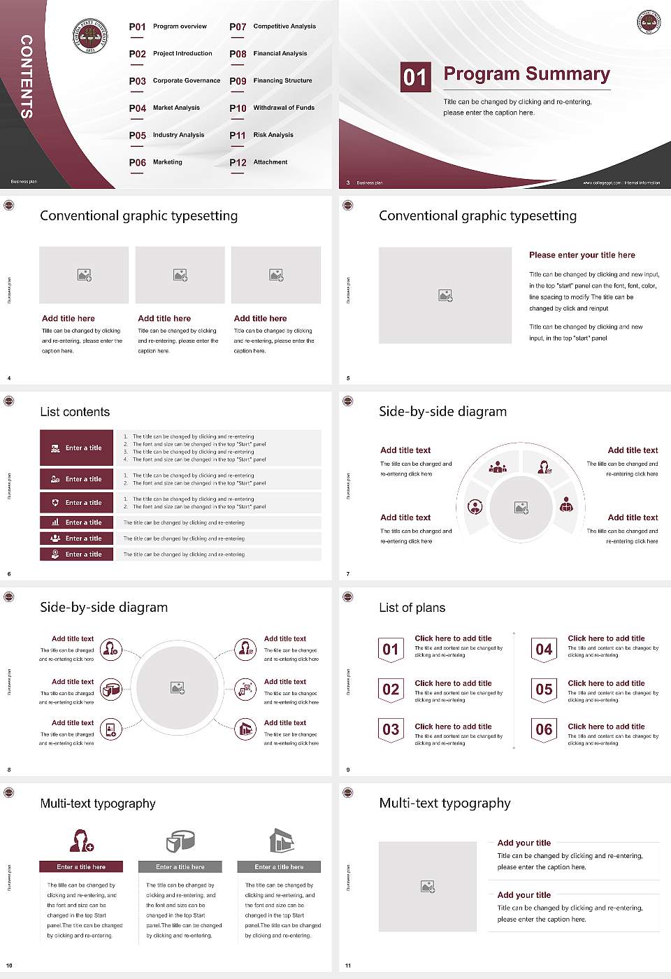 Florida State University Competition/Entrepreneurship Contest PPT Template16:9 ratio PPT effect preview image2