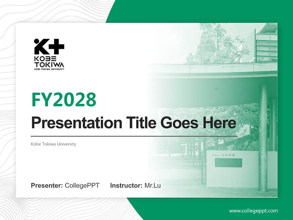 Kobe Tokiwa University Academic Presentation/Research Findings Report PPT Template4:3 ratio PPT effect preview image5