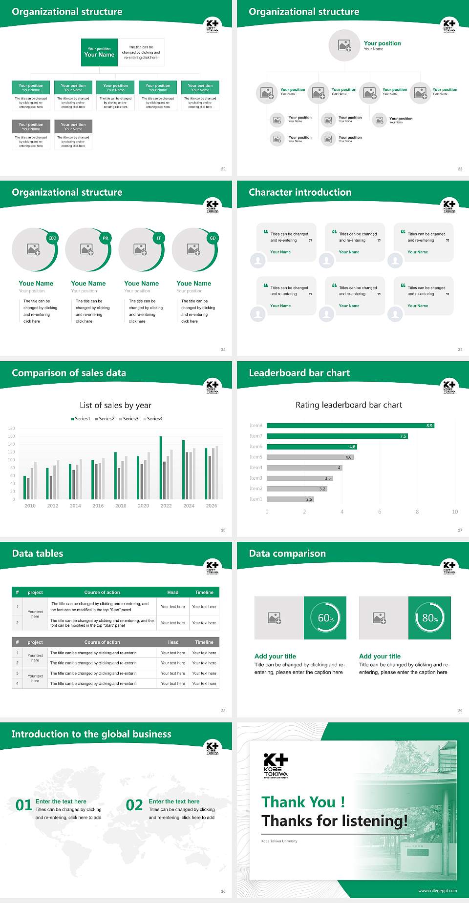 Kobe Tokiwa University Academic Presentation/Research Findings Report PPT Template4:3 ratio PPT effect preview image4
