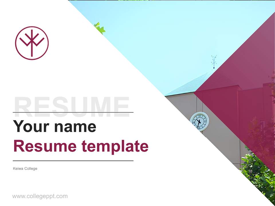 Keiwa College Resume PPT Template4:3 ratio PPT effect preview image5