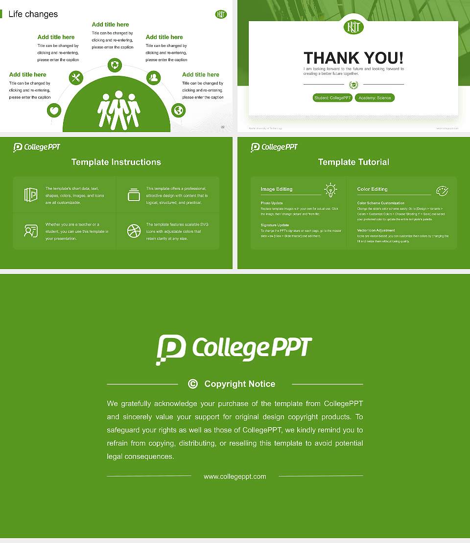 Kochi University of Technology National Scholarship Defense PPT Template16:9 ratio PPT effect preview image4
