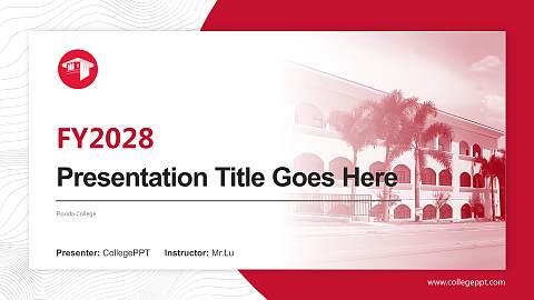 Florida College Academic Presentation/Research Findings Report PPT Template