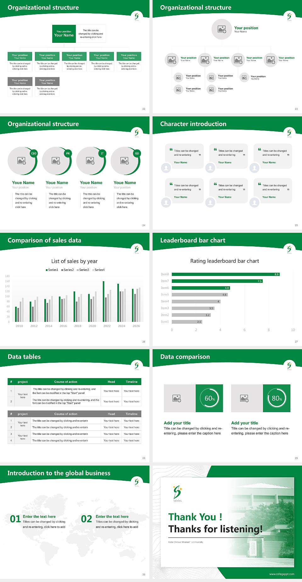 Kobe Shinwa Women’s University Academic Presentation/Research Findings Report PPT Template4:3 ratio PPT effect preview image4