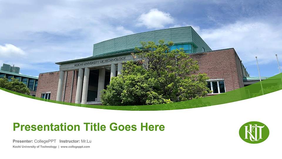 Kochi University of Technology Course/Courseware Creation PPT Template16:9 ratio PPT effect preview image