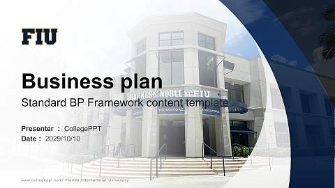 Florida International University Competition/Entrepreneurship Contest PPT Template