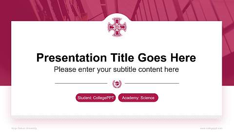 Kinjo Gakuin University National Scholarship Defense PPT Template