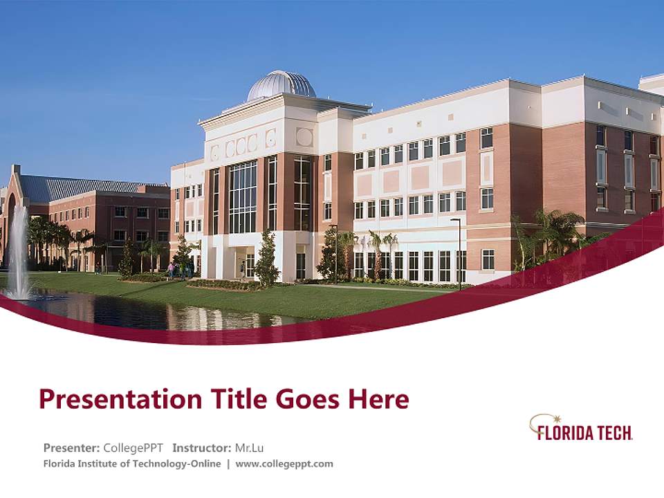 Florida Institute of Technology-Online Course/Courseware Creation PPT Template4:3 ratio PPT effect preview image5