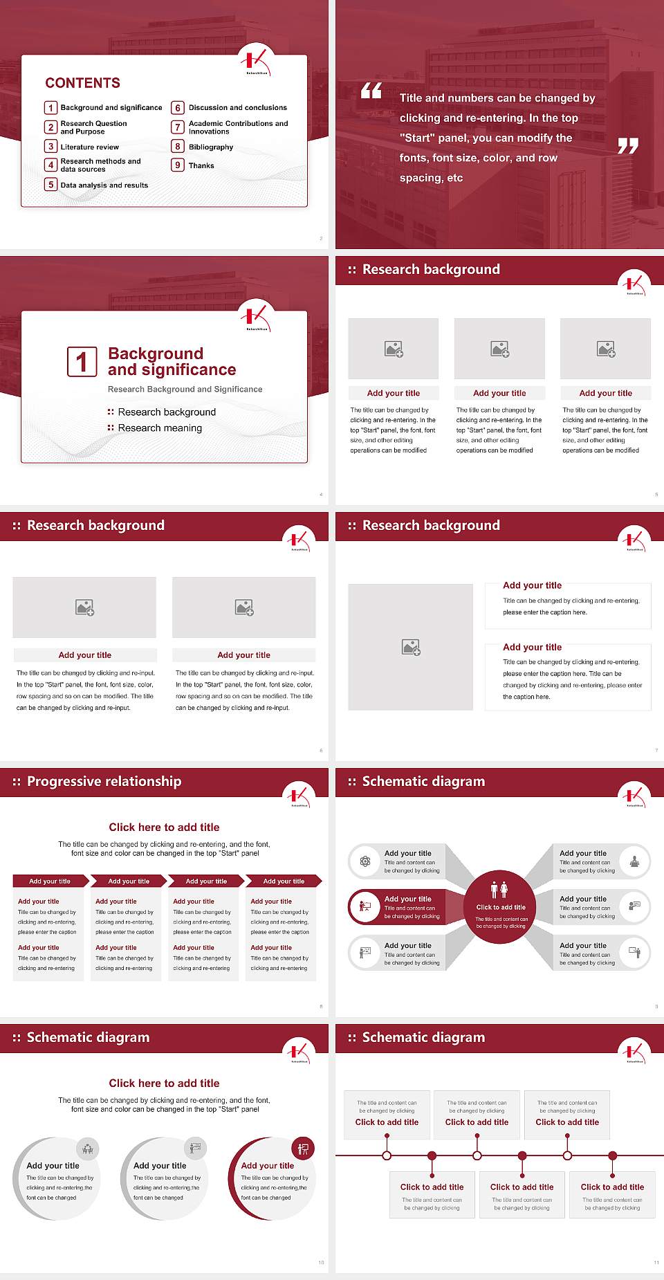 Kokushikan University Graduation Thesis Defense PPT Template4:3 ratio PPT effect preview image2
