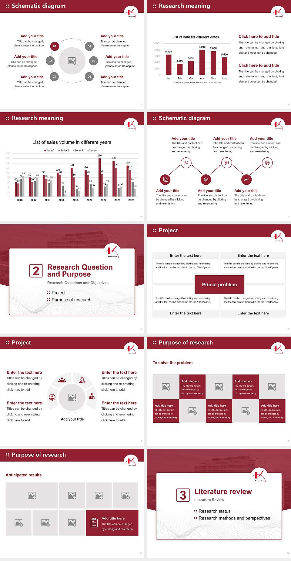 Kokushikan University Graduation Thesis Defense PPT Template4:3 ratio PPT effect preview image3