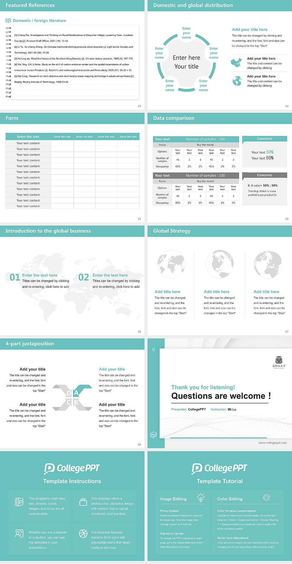 Koyasan University Thesis Proposal/Graduation Defense PPT Template4:3 ratio PPT effect preview image4