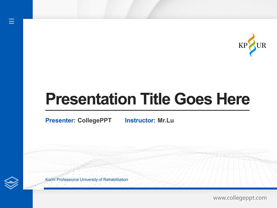 Kochi Professional University of Rehabilitation Thesis Proposal/Graduation Defense PPT Template4:3 ratio PPT effect preview image5