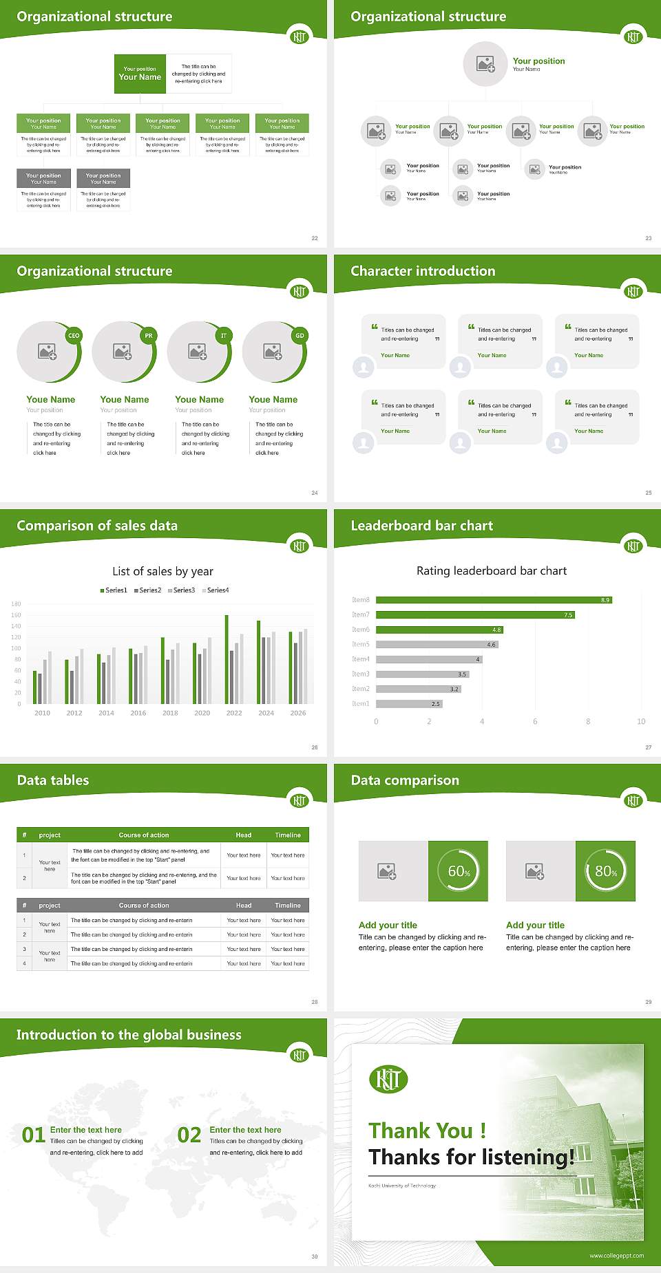 Kochi University of Technology Academic Presentation/Research Findings Report PPT Template4:3 ratio PPT effect preview image4