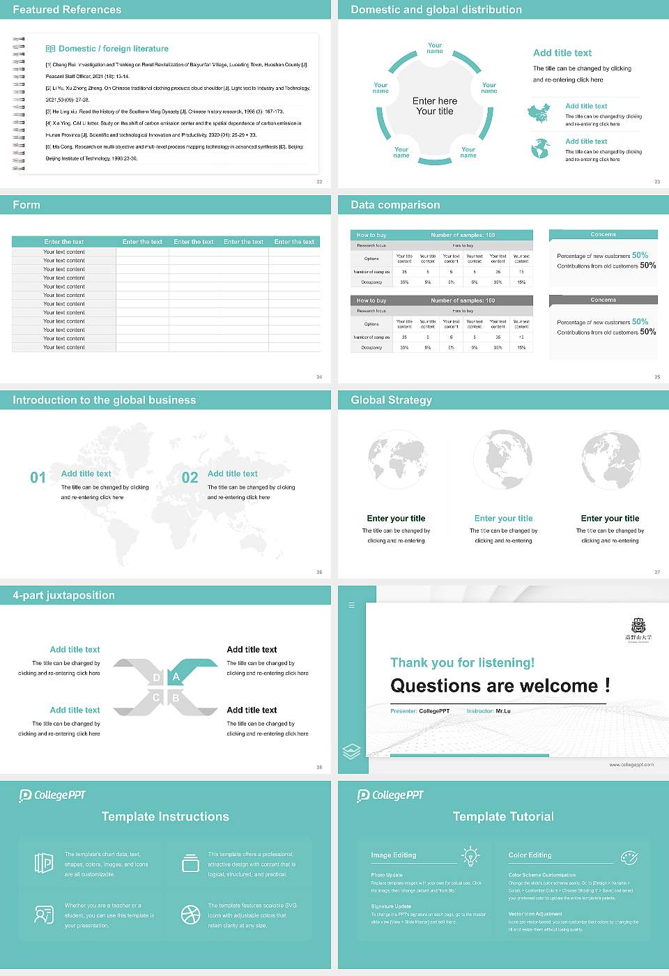 Koyasan University Thesis Proposal/Graduation Defense PPT Template16:9 ratio PPT effect preview image4