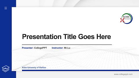 Kobe University of Welfare Thesis Proposal/Graduation Defense PPT Template