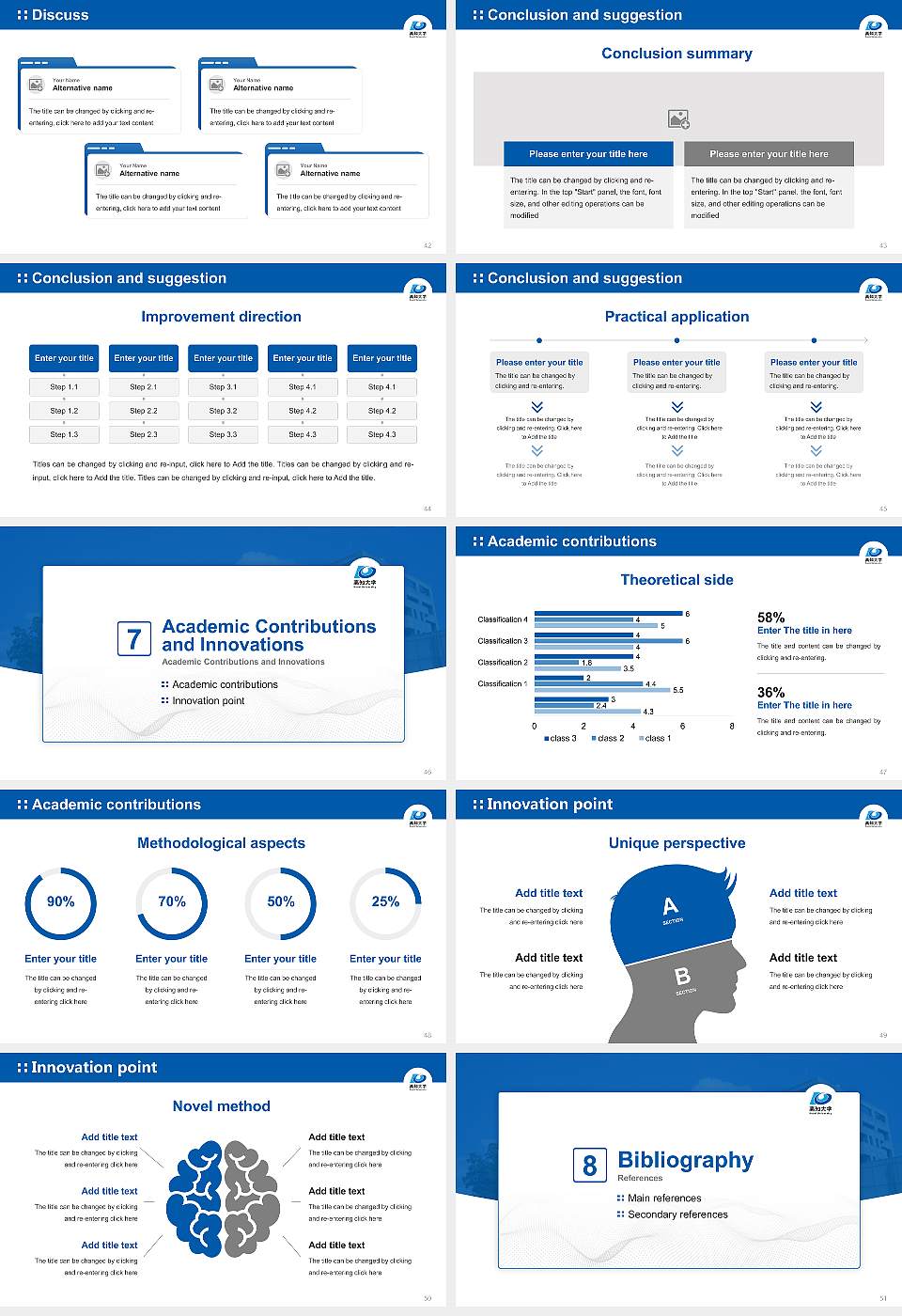 Kochi University Graduation Thesis Defense PPT Template16:9 ratio PPT effect preview image6