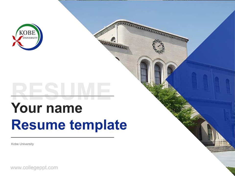 Kobe University Resume PPT Template4:3 ratio PPT effect preview image5