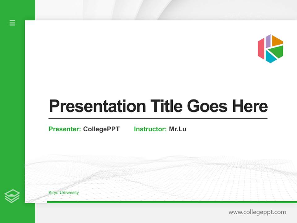 Kiryu University Thesis Proposal/Graduation Defense PPT Template4:3 ratio PPT effect preview image5