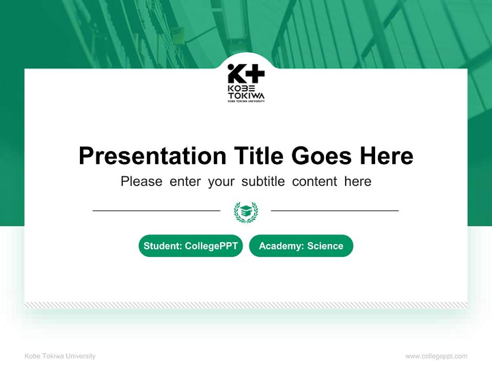 Kobe Tokiwa University National Scholarship Defense PPT Template4:3 ratio PPT effect preview image4