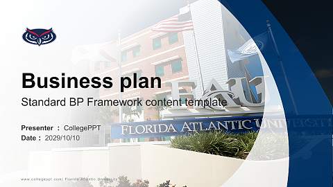 Florida Atlantic University Competition/Entrepreneurship Contest PPT Template
