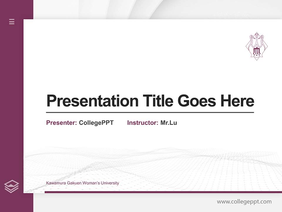 Kawamura Gakuen Woman’s University Thesis Proposal/Graduation Defense PPT Template4:3 ratio PPT effect preview image5