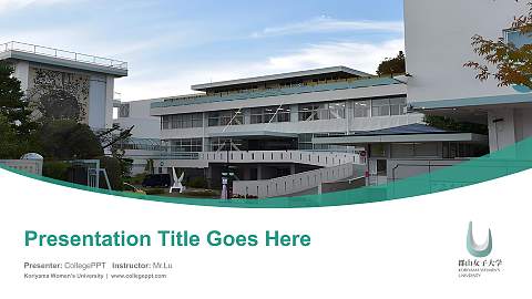 Koriyama Women’s University Course/Courseware Creation PPT Template