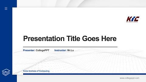 Kobe Institute of Computing Thesis Proposal/Graduation Defense PPT Template