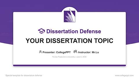 Florida Polytechnic University Graduation Thesis Defense PPT Template