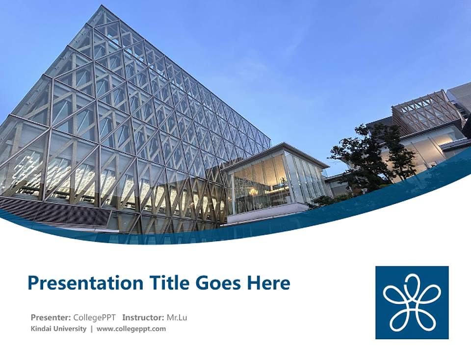 Kindai University Course/Courseware Creation PPT Template4:3 ratio PPT effect preview image5