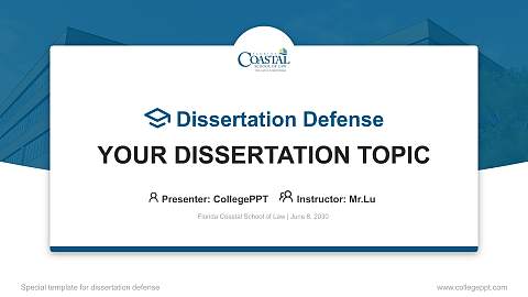 Florida Coastal School of Law Graduation Thesis Defense PPT Template