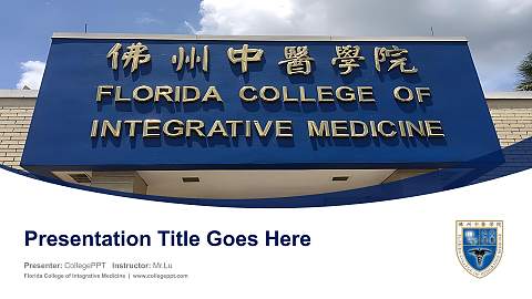 Florida College of Integrative Medicine Course/Courseware Creation PPT Template