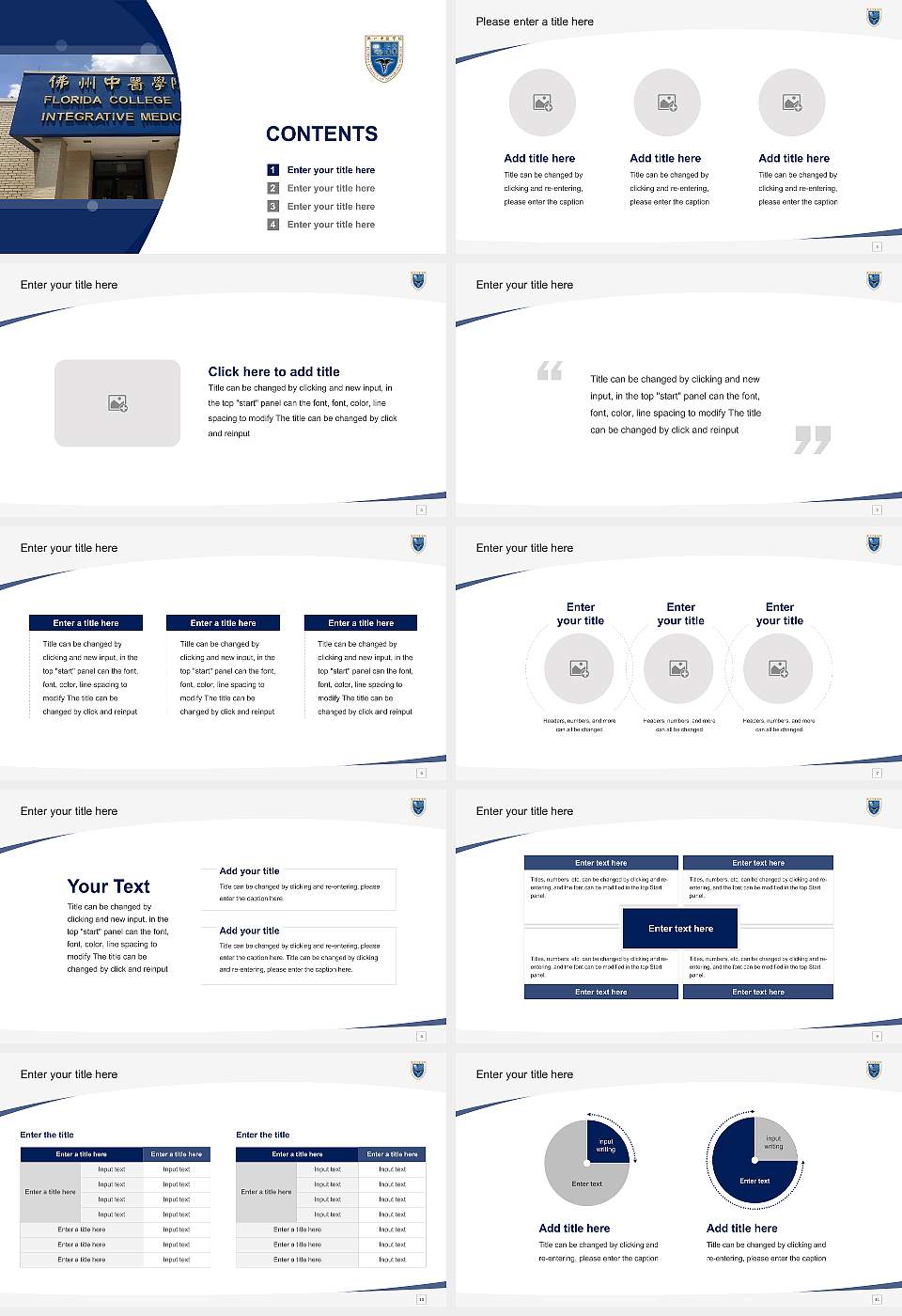 Florida College of Integrative Medicine Course/Courseware Creation PPT Template16:9 ratio PPT effect preview image2