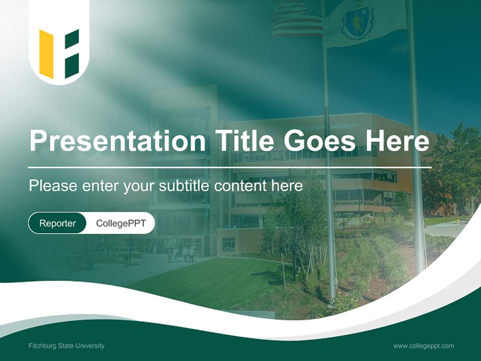 Fitchburg State University Lecture Sharing and Networking Event PPT Template4:3 ratio PPT effect preview image4